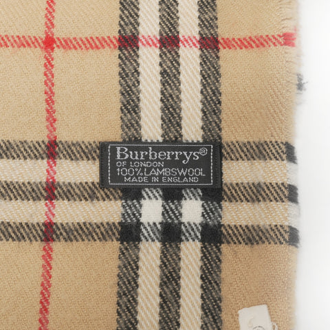 BURBERRY Wool check Scarf beige WS24399