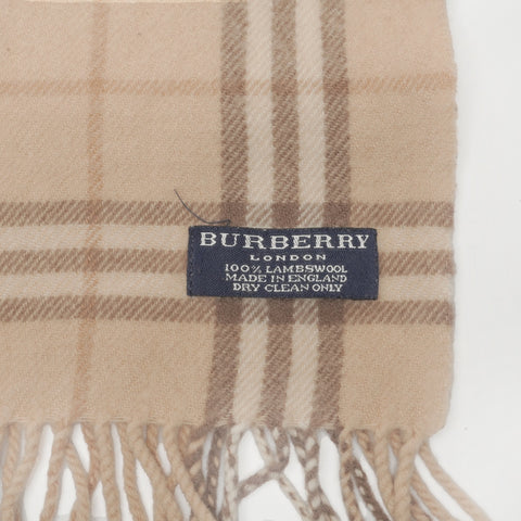 BURBERRY Wool check Scarf beige WS24400