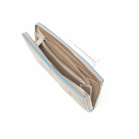 BOTTEGAVENETA Leather Intrecciato Maxi Jacket Purse beige WS24402