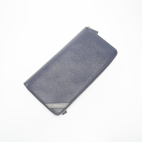 PRADA Zip-Around Travel Organizer Purse Navy WS24403