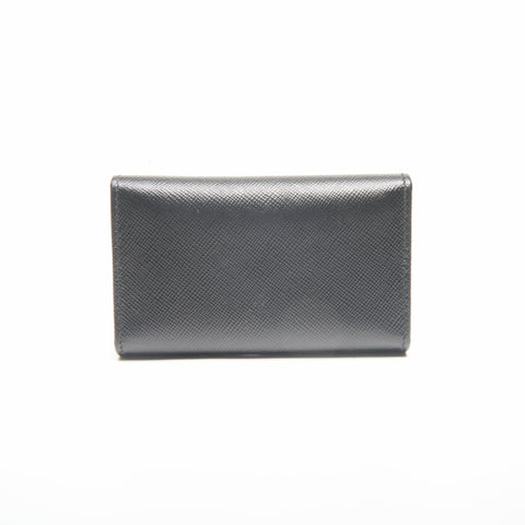 PRADA Leather Triangle Logo Key holder black WS24404