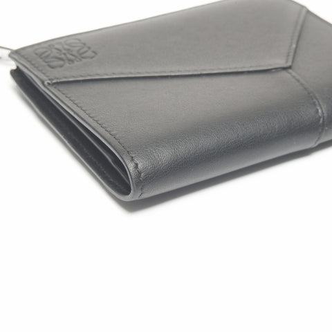 LOEWE Leather Puzzle Compact Bifold Wallet black WS24406