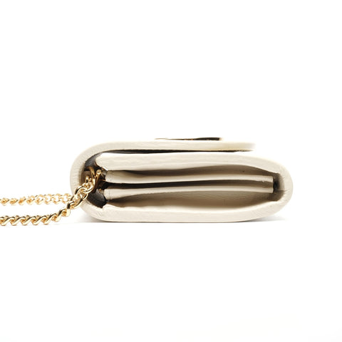 GUCCI Blondie Medium Leather Chain Wallet Shoulder Bag Ivory WS24407