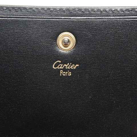 CARTIER leather Coin case black WS24411