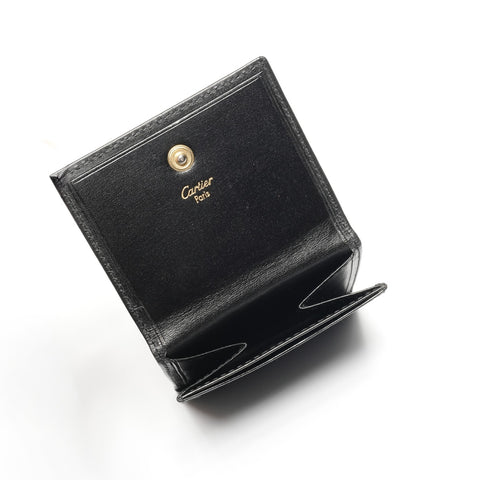 CARTIER leather Coin case black WS24411