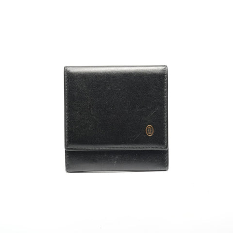 CARTIER leather Coin case black WS24411