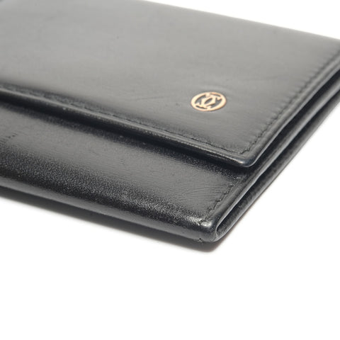 CARTIER leather Coin case black WS24411