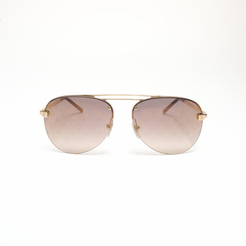 LOUIS VUITTON 2023 Clockwise Sunglasses sunglasses Brown WS24413