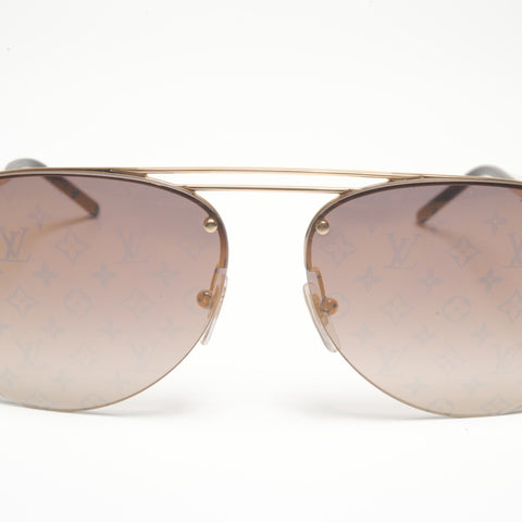 LOUIS VUITTON 2023 Clockwise Sunglasses sunglasses Brown WS24413
