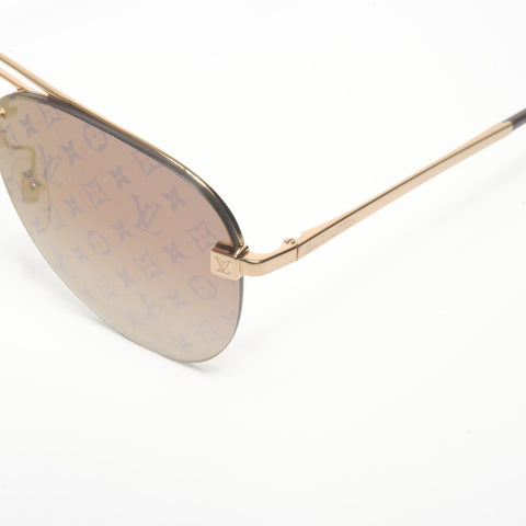 LOUIS VUITTON 2023 Clockwise Sunglasses sunglasses Brown WS24413