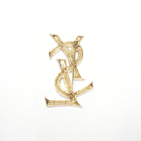 YVES SAINT LAURENT YSL logo Brooch gold WS24414
