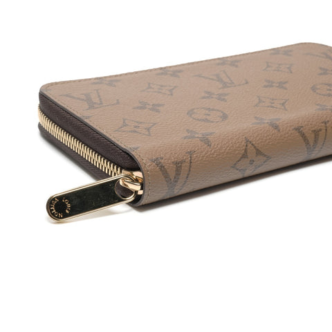 LOUIS VUITTON Zippy Wallet Monogram Reverse Purse Brown WS24418