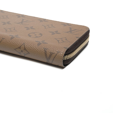 LOUIS VUITTON Zippy Wallet Monogram Reverse Purse Brown WS24418