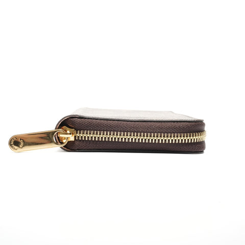 LOUIS VUITTON Zippy Wallet Monogram Rose Ballerine Purse Brown WS24419