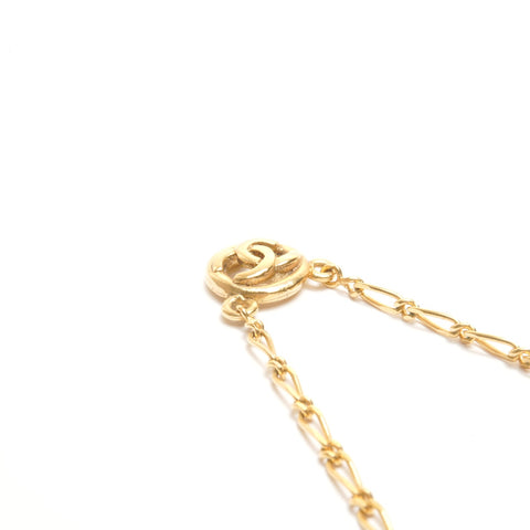 CHANEL 1982 COCO Mark Round Necklace gold WS24421