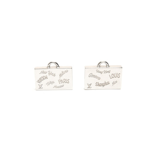 LOUIS VUITTON 2017 Damier Cufflinks with Case Other accessories Silver WS24426