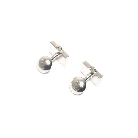 LOUIS VUITTON 2017 Damier Cufflinks with Case Other accessories Silver WS24426