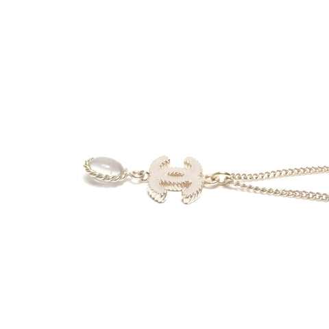 CHANEL B12A 2012 COCO Mark Rhinestone Necklace gold WS24428