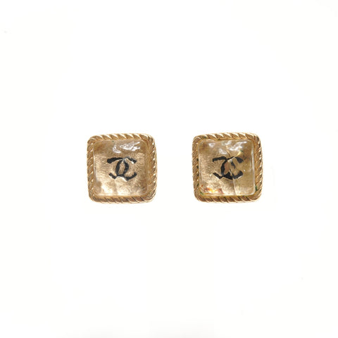 CHANEL 00C 2000 COCO Mark Square Pierce gold WS24430