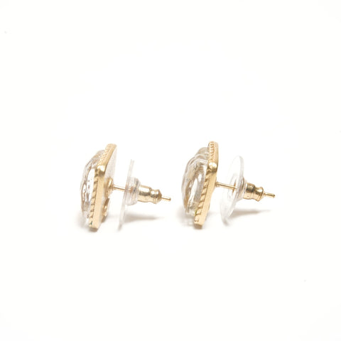 CHANEL 00C 2000 COCO Mark Square Pierce gold WS24430