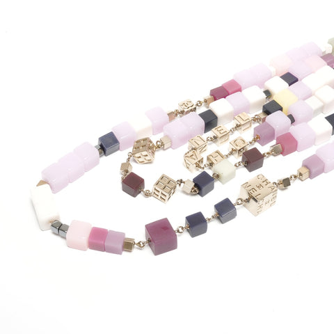 CHANEL 04P 2004 COCO Mark Cube Triple Necklace multicolor WS24434