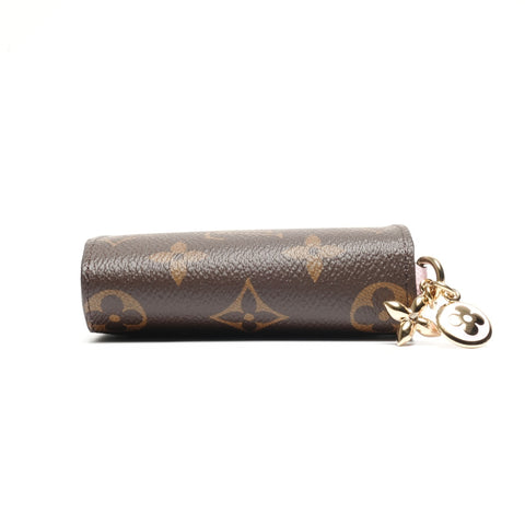 LOUIS VUITTON Monogram Pocket Wallet with LV Charm in Pink Bifold Wallet Brown WS24437