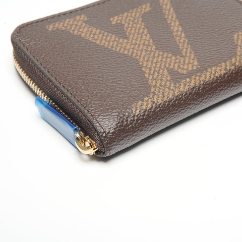 LOUIS VUITTON Monogram Giant Zip Around Purse Coin case Brown WS24438