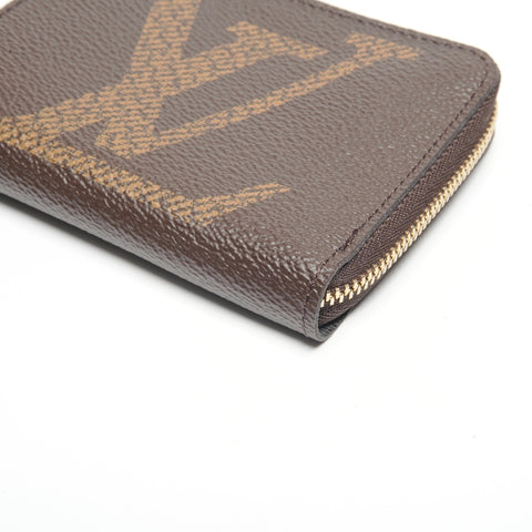 LOUIS VUITTON Monogram Giant Zip Around Purse Coin case Brown WS24438