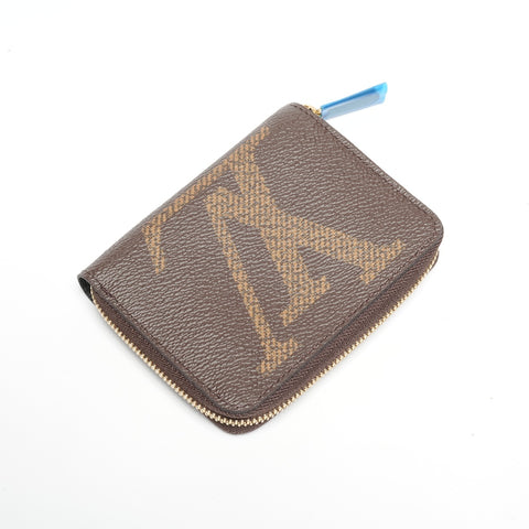 LOUIS VUITTON Monogram Giant Zip Around Purse Coin case Brown WS24438