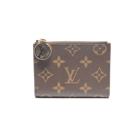 LOUIS VUITTON Monogram Misty Lilac Portefeuille Lisa Purple Bifold Wallet Brown WS24439