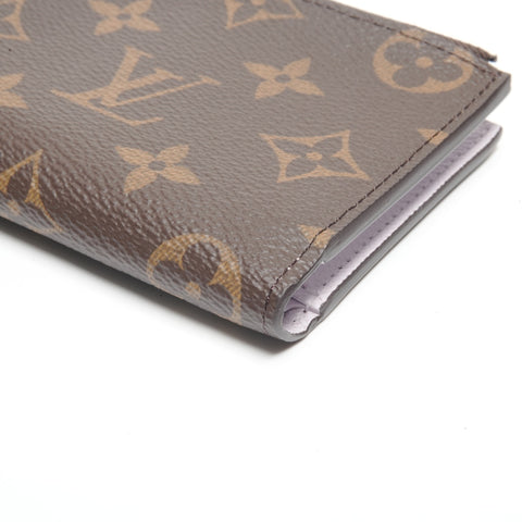 LOUIS VUITTON Monogram Misty Lilac Portefeuille Lisa Purple Bifold Wallet Brown WS24439