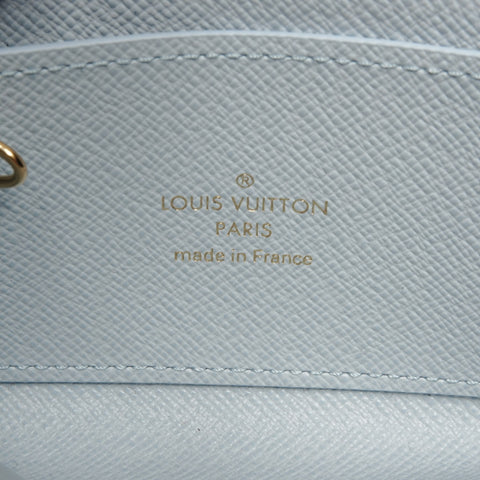 LOUIS VUITTON Monogram Porte Cle Noa Light Blue Coin case Brown WS24440