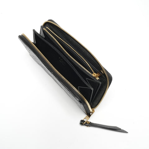LOUIS VUITTON Monogram Zippy Wallet Empreinte Purse black WS24442