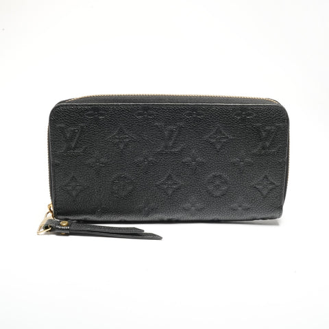 LOUIS VUITTON Monogram Zippy Wallet Empreinte Purse black WS24442
