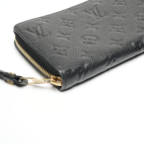 LOUIS VUITTON Monogram Zippy Wallet Empreinte Purse black WS24442