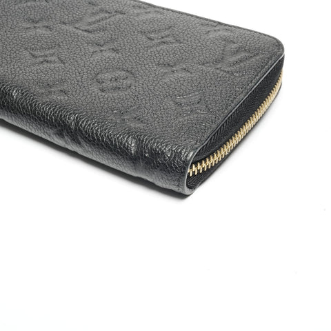 LOUIS VUITTON Monogram Zippy Wallet Empreinte Purse black WS24442