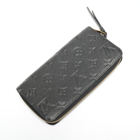 LOUIS VUITTON Monogram Zippy Wallet Empreinte Purse black WS24442