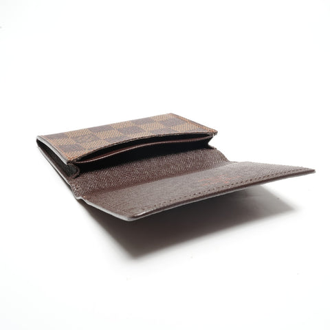 LOUIS VUITTON 2001 Damier Envelope Carte de Visite Card Case Brown WS24443