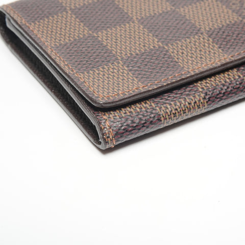 LOUIS VUITTON 2001 Damier Envelope Carte de Visite Card Case Brown WS24443