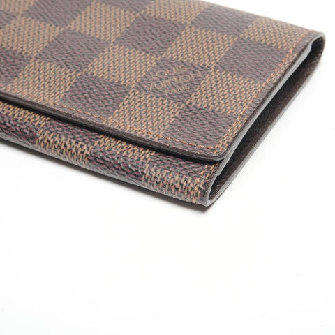 LOUIS VUITTON 2001 Damier Envelope Carte de Visite Card Case Brown WS24443