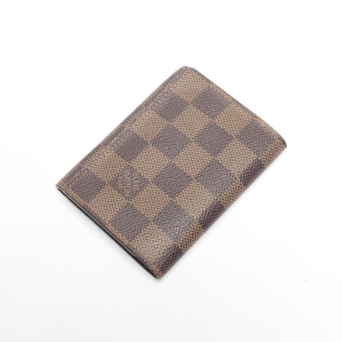 LOUIS VUITTON 2001 Damier Envelope Carte de Visite Card Case Brown WS24443