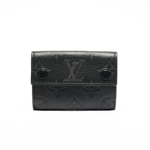 LOUIS VUITTON Monogram Discovery Compact Wallet Tri-fold wallet black WS24444