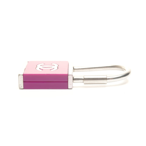 CHANEL 02C 2002 COCO Mark Pink Key Cadena Padlock key ring pink WS24445