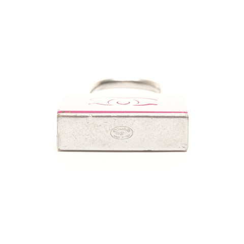 CHANEL 02C 2002 COCO Mark Pink Key Cadena Padlock key ring pink WS24445