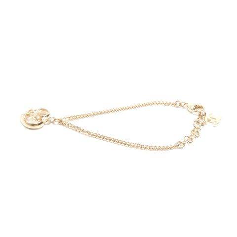 CHANEL 23C 2023 COCO Mark Heart Rhinestone bracelet gold WS24449