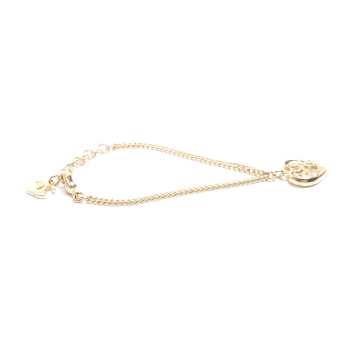 CHANEL 23C 2023 COCO Mark Heart Rhinestone bracelet gold WS24449