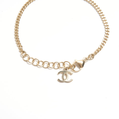 CHANEL 23C 2023 COCO Mark Heart Rhinestone bracelet gold WS24449