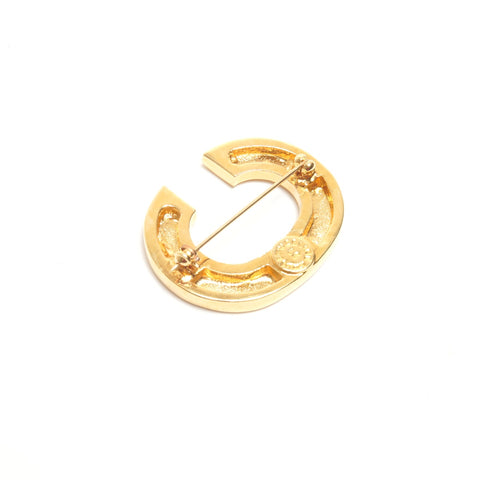 CELINE C logo Brooch gold WS24451