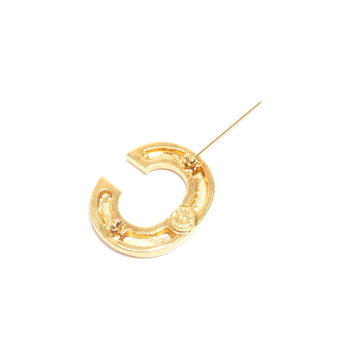 CELINE C logo Brooch gold WS24451