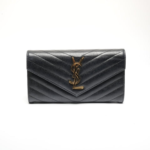 YVES SAINT LAURENT Cassandra Leather Purse black WS24453